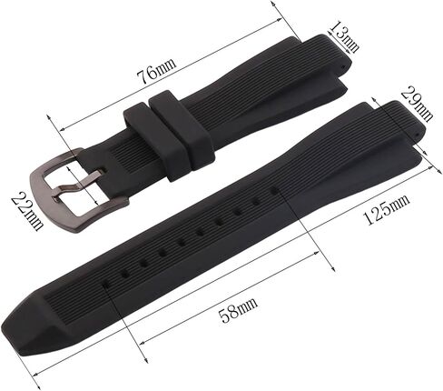 JETHENG Rubber Replacement Watch Band Width 13x29mm fit for Michael Kors - MK8152 MK8295 MK8356 MK8380 MK9020 Silicone mens and womens Strap in Saudi Arabia