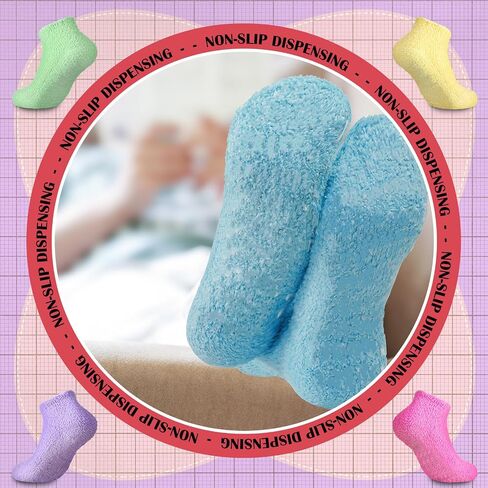 12 Pairs Non Slip Socks Hospital Socks with Grips for Women Men Athletic with Grips Soft Fluffy Slipper Socks in Saudi Arabia