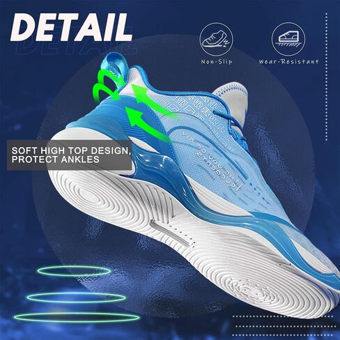 CJSPORX Mens Basketball Shoes Fashion High Top Running Sneakers Lightweight Sport Shoes for Athletic in Saudi Arabia