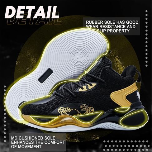 CJSPORX Mens Basketball Shoes Fashion High Top Running Sneakers Lightweight Sport Shoes for Athletic in Saudi Arabia