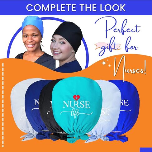 Gotucovered Caps Nurse Hat for Nurses, Scrub Cap Surgical Women, Nurse Life Working Cap with Embroidery in Kuwait