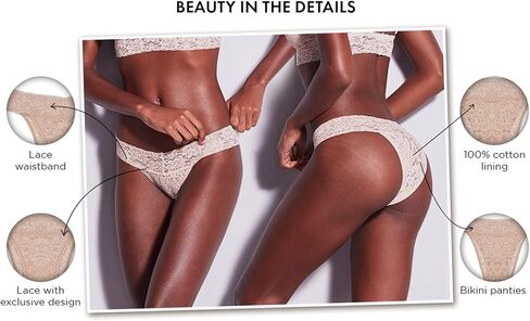 HOPE - سراويل بيكيني من الدانتيل، 3 قطع متعددة الألوان - ملابس داخلية مثيرة للنساء، ملابس داخلية للنساء in Kuwait