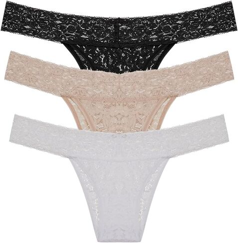 HOPE - سراويل بيكيني من الدانتيل، 3 قطع متعددة الألوان - ملابس داخلية مثيرة للنساء، ملابس داخلية للنساء in Kuwait