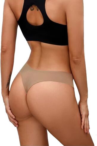 ملابس داخلية بيكيني للسيدات من IDY COSAC Tanga مكونة من 5 قطع سراويل داخلية ناعمة قابلة للتنفس رياضية نصف تغطية خلفية in Kuwait