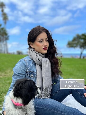 وشاح أو شال من مزيج الصوف الناعم من Humble Hilo، أوشحة كبيرة طويلة دافئة ومريحة للطقس البارد، مقاس 74 × 27 in Kuwait