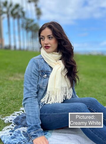 وشاح أو شال من مزيج الصوف الناعم من Humble Hilo، أوشحة كبيرة طويلة دافئة ومريحة للطقس البارد، مقاس 74 × 27 in Kuwait