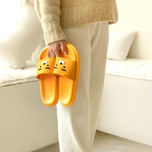 Kakao Ryan Indoor Outdoor Face Slippers, Blue & Yellow, 2.5 Little Kid in Kuwait
