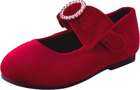 أحذية Bimbobimba الرسمية للفتيات بإبزيم من حجر الراين وكعب مسطح وكعب ماري جين للأطفال الصغار in Kuwait