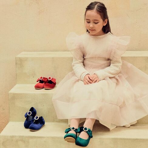 أحذية Bimbobimba الرسمية للفتيات بإبزيم من حجر الراين وكعب مسطح وكعب ماري جين للأطفال الصغار in Kuwait