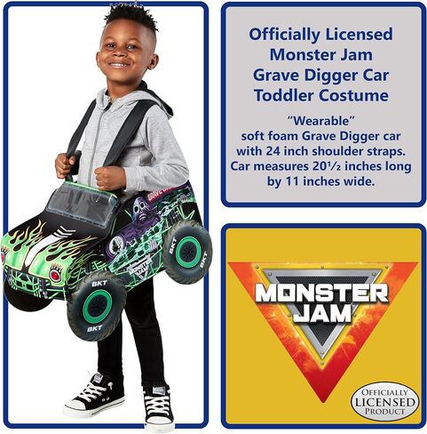 Rubie's Child's Monster Jam Grave Digger Car Costume, As Shown, 4T in Saudi Arabia