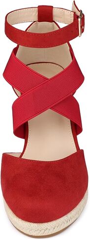 Allegra K Women's Espadrille Platform Closed Toe Wedges Heel Sandal in Saudi Arabia