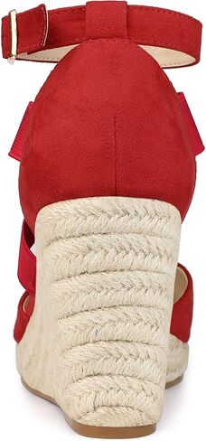 Allegra K Women's Espadrille Platform Closed Toe Wedges Heel Sandal in Saudi Arabia