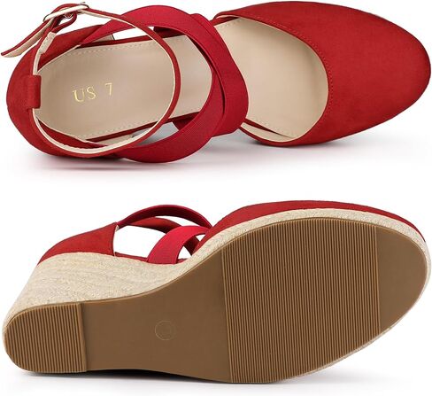 Allegra K Women's Espadrille Platform Closed Toe Wedges Heel Sandal in Saudi Arabia