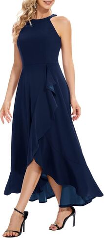 Dressystar Womens Halter Split Hem Party Dress Elegant Long Formal Prom Dress Cocktail Wedding Guest Maxi Dresses in Saudi Arabia