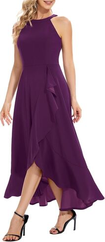 Dressystar Womens Halter Split Hem Party Dress Elegant Long Formal Prom Dress Cocktail Wedding Guest Maxi Dresses in Saudi Arabia
