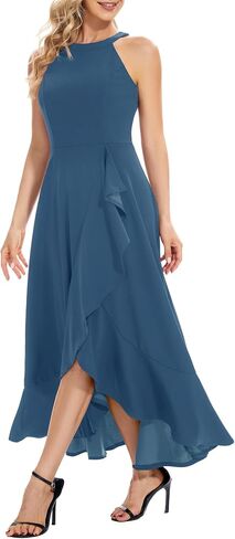 Dressystar Womens Halter Split Hem Party Dress Elegant Long Formal Prom Dress Cocktail Wedding Guest Maxi Dresses in Saudi Arabia