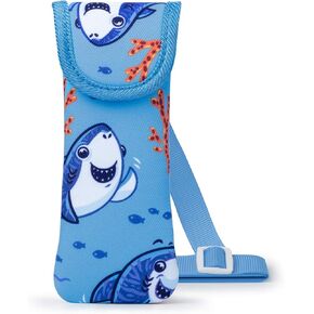 Face Shadow Kids Glasses Case, Soft Eyeglass Case for Kids Various Pattern Cute Sunglasses Bag for Children Girls Boys