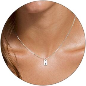 KOHOTA Initial Necklaces for Women, Name Letter Choker Pendant Gold Chain Necklace for Women Teen Girls Trendy Dainty 14K Gold Plated Gift Simple Jewelry