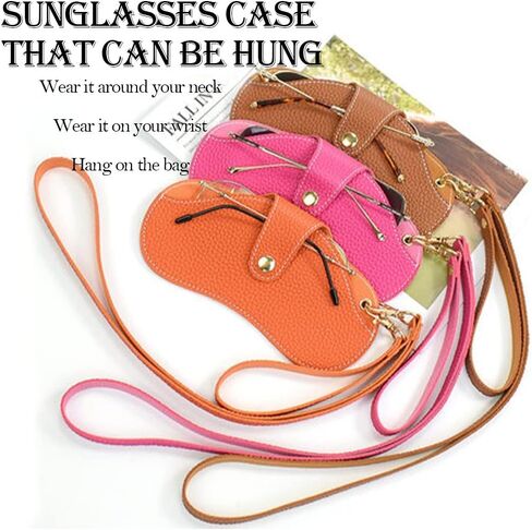 PPIOOY Glasses Case Holder Portable Slim Sunglasses Pouch Soft Eyeglasses Bag Eyewear Sleeve For Women Men(Brown) in Kuwait