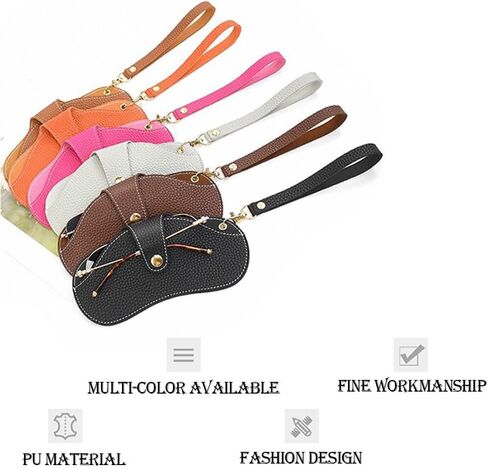 PPIOOY Glasses Case Holder Portable Slim Sunglasses Pouch Soft Eyeglasses Bag Eyewear Sleeve For Women Men(Brown) in Kuwait