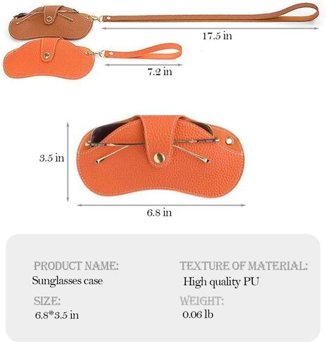 PPIOOY Glasses Case Holder Portable Slim Sunglasses Pouch Soft Eyeglasses Bag Eyewear Sleeve For Women Men(Brown) in Kuwait
