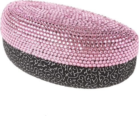 Fashion Handicraft Sparkle Pink Bling Crystal Sungl Case Cute Rhinestone Gift Eyegl Box for Lady,Women,Girl,Family,Friends in Kuwait