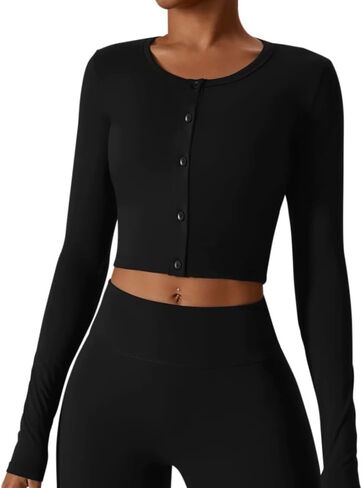 AP WARDROBE طقم يوجا أسود مكون من 3 قطع (يشمل سترة) in Kuwait