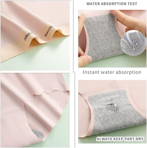 ملابس داخلية نسائية من Varsbaby بدون خياطة بدون خياطة من الحرير الجليدي غير المرئي، عبوة من 6 قطع in Kuwait