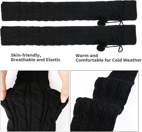 Benefeet Sox Wool Knit Leg Warmers for Women Vintage Boho Leg Warmers Long Winter Warm Thigh High Footless Boot Socks Gifts in Saudi Arabia