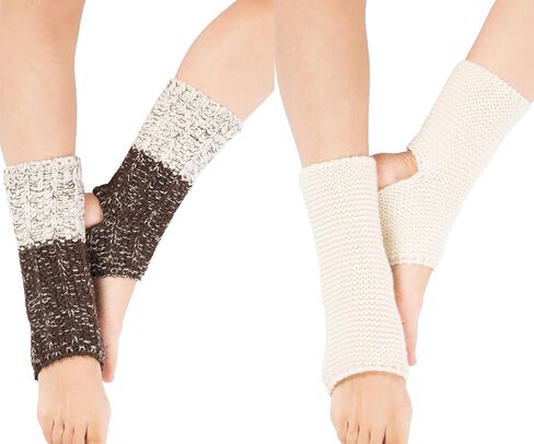 Womens Knit Stirrup Leg Warmers Boot Cuffs Socks for Dance Sports Yoga in Saudi Arabia