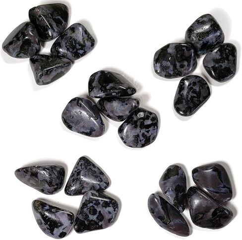 4 قطع من ميستيك ميرلينيت صغير/متوسط درجة ايه ايه، احجار كريمة كريستالية طبيعية مصقولة ومصقولة من مدغشقر، ازرق نيلي، اسود، فضي، ازرق، ارجواني، رمادي، 4 قطع in Kuwait