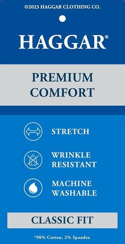 Haggar Men's Classic Fit Premium Comfort Button Down Shirt in Saudi Arabia