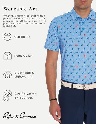 Robert Graham Men's Stinger Short-Sleeve Knit Polo in Saudi Arabia