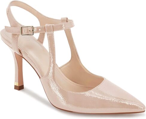 Coutgo Womens High Heels Pointed Toe Ankle Strap Pumps Patent Leather Sexy Stiletto Office Wedding Dress Shoes in Saudi Arabia