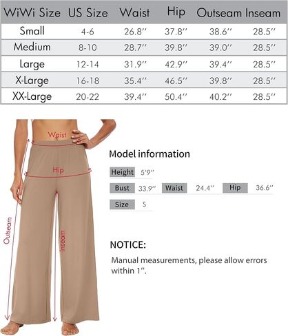 WiWi المرأة عادية فضفاض واسعة الساق بالازو السراويل الخيزران فسكوزي اليوغا Sweatpants مريح صالة بيجامة قيعان S-XXL in Kuwait