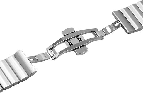 Horizontal Stripes 20mm 22mm Watch Band Strap Stainless Steel Metal Bracelet Quick Release Bracelet Silver Black Gray Rose Gold for Women Men in Saudi Arabia