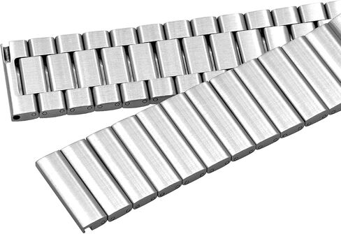 Horizontal Stripes 20mm 22mm Watch Band Strap Stainless Steel Metal Bracelet Quick Release Bracelet Silver Black Gray Rose Gold for Women Men in Saudi Arabia