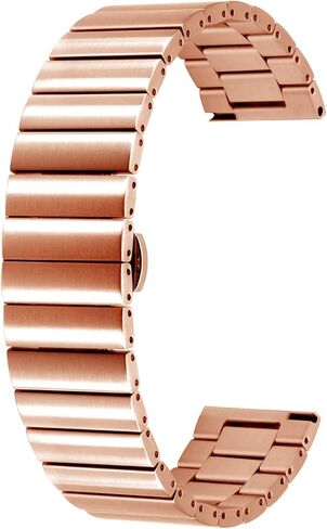 Horizontal Stripes 20mm 22mm Watch Band Strap Stainless Steel Metal Bracelet Quick Release Bracelet Silver Black Gray Rose Gold for Women Men in Saudi Arabia