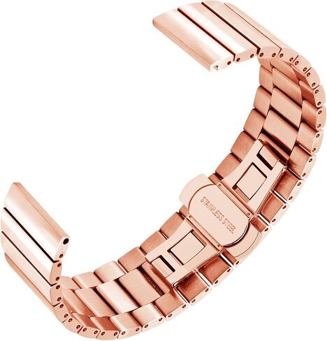 Horizontal Stripes 20mm 22mm Watch Band Strap Stainless Steel Metal Bracelet Quick Release Bracelet Silver Black Gray Rose Gold for Women Men in Saudi Arabia