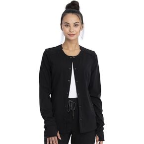 Cherokee Euphoria Women Warm Up Scrubs Jacket Snap Front CK387A