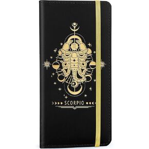 Checkbook Cover for Personal Checkbook, 12 Zodiac Signs Constellations Checkbook Cover RFID Checkbook Register Cover with Pen Holder & Built-in Clear Plastic Divider in Kuwait