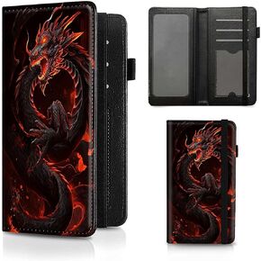 BEOTIWAD Checkbook Cover Flag Firefighter Pattern Premium Leather Check Book Holder Wallet with RFID Blocking Function for Men and Women