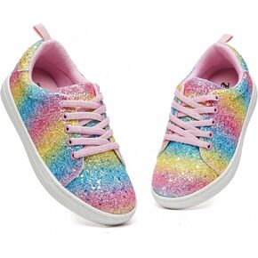 Bernal Girls & Boys Sparkle Glitter Sneakers Toddler/Little Kid/Big Kid Non-Slip Slip On School Low Top Walking Shoes in Saudi Arabia