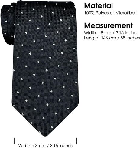 Retreez Retro Square Dots Woven Men's Tie Necktie in Saudi Arabia