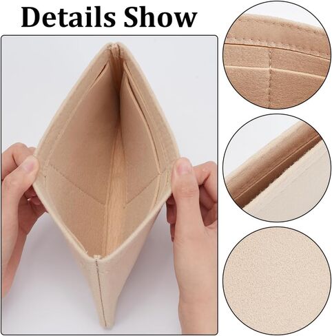 WADORN 4 Colors Felt Purse Organizer Insert, Small Handbag Shaper Liner Mini Envelope Inside Storage Bag Liner Rectangle Clutch Bag Multi Pochette for Tote Liner Pouch, 4.92x8.66 Inch in Saudi Arabia