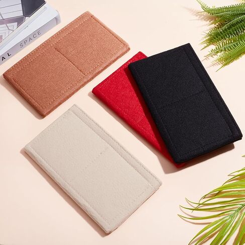 WADORN 4 Colors Felt Purse Organizer Insert, Small Handbag Shaper Liner Mini Envelope Inside Storage Bag Liner Rectangle Clutch Bag Multi Pochette for Tote Liner Pouch, 4.92x8.66 Inch in Saudi Arabia