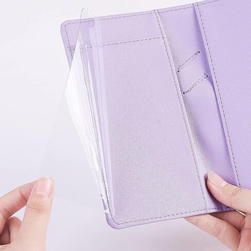 غطاء دفتر شيكات نحيف من LOLOMLO مع إغلاق سريع للشيكات المكررة والتسجيل، حافظة دفتر شيكات RFID مع 4 فتحات لبطاقة الائتمان وغطاء مقسم مجاني، محفظة حامل دفاتر الشيكات من جلد البولي يوريثان للرجال والنساء، أزرق داكن in Kuwait