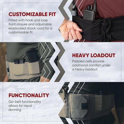 Vertx Mens Clutch Unity Tactical Belt, Modular Mission Belts for Men, Gun Holster Radio Mag Pouch for CCW Concealed Carry in Saudi Arabia