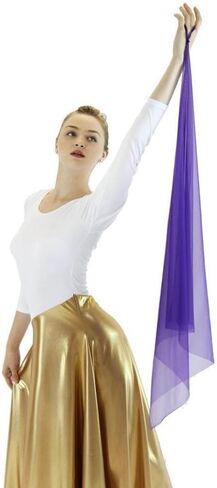 Danzcue Worship Dance Finger Loop Chiffon Drape in Saudi Arabia