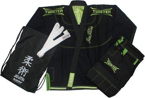 تويستر المرأة البرازيلية جيو جيتسو جي | قماش عالي الجودة منكمش مسبقًا BJJ Gi | يأتي مع حزام أبيض مجاني in Kuwait